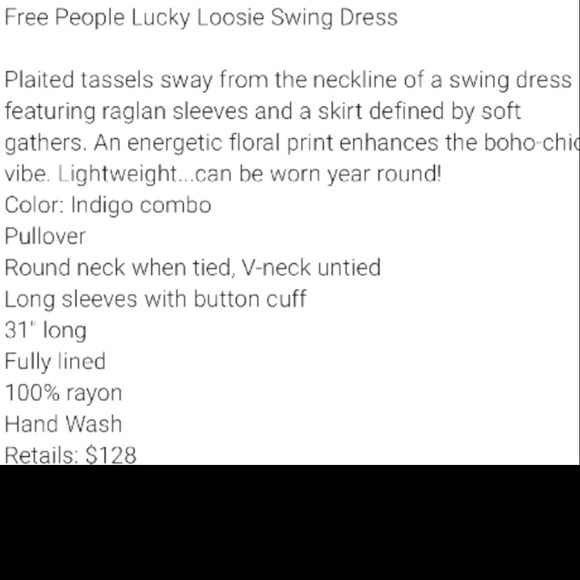 Free People Boho Lucky Loose Swing Mini Dress, Size M - Picture 16 of 16